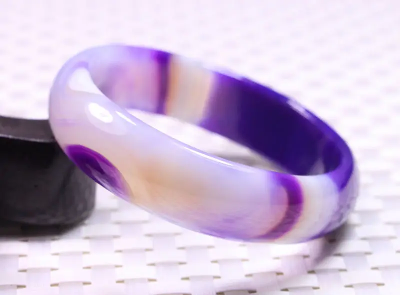 

61MM VERY FINE RARE NATURAL PURPLE JADEITE JADE BRACELET BANGLE B402 a 5.19