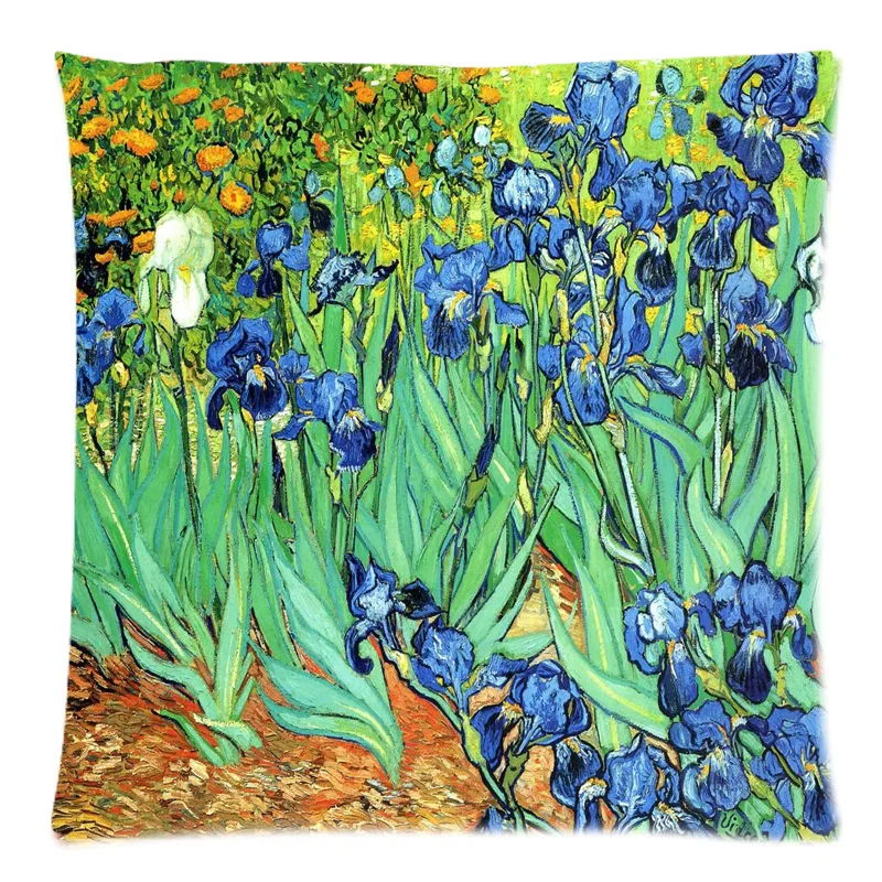 

van Gogh Painting Home Sofa Decorative Cushion Cover Throw Pillow Case Custom Cotton Linen Square Cushion Case 45X45CM
