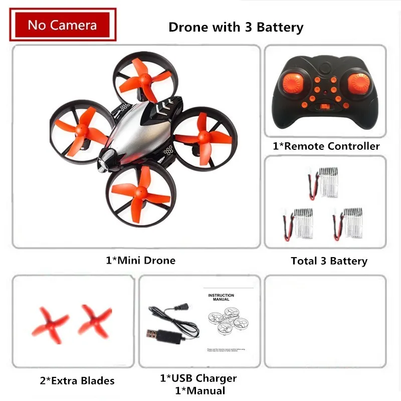 Мини-Дрон с 0.3MP Wi-Fi Камера RC вертолет 6-осевой гироскоп 2,4 ГГц Безголовый режим Высокий режим ожидания Квадрокоптер VS H36 E010 игрушки - Цвет: G1