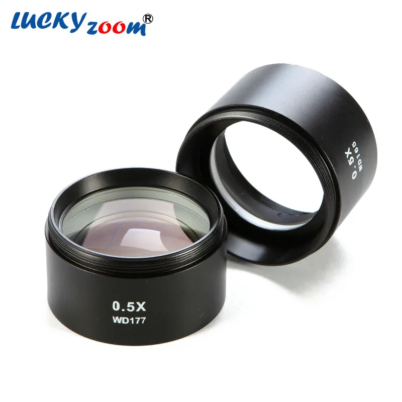 

Luckyzoom SZM-0.5X Auxiliary Objective Lens Set For Zoom Stereo Microscope WD165mm 177mm Microscopio Accessories Free Shipping