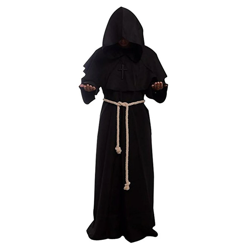 Монах в черной рясе. Мантия священника католика средневековья. Схима монашеская. Костюм ряса ксендза. Ряса сутана с капюшоном.