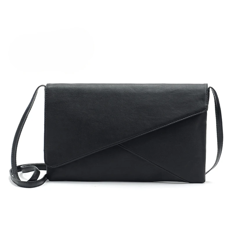 

Women Leather Envelope Shoulder Crossbody Messenger Bag Clutch Bags Brown/Black Splicing envelope package diagonal package
