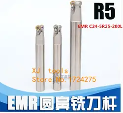 Emr c24-5r25-200 диаметр Сменные плечу Концевая Arbor, мельница Резка Инструменты, вставка из карбдная вставка rpmt1003/rpmw1003