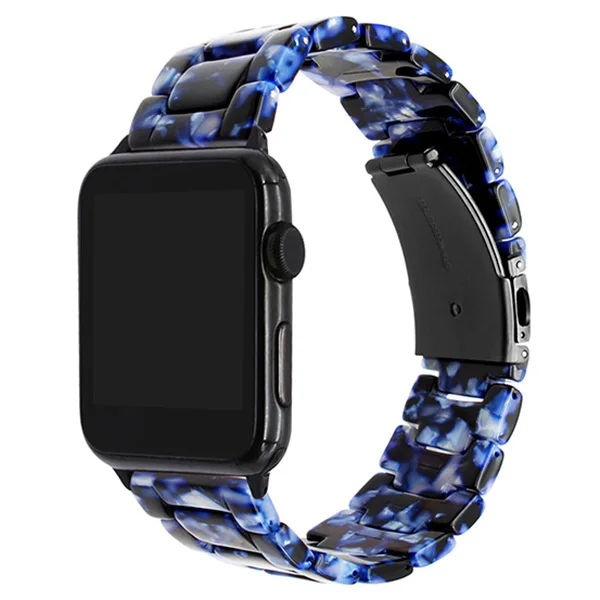 Керамический ремешок Trumirr Immitation для iWatch Apple Watch 38 мм 40 мм 42 мм 44 мм Серия 1 2 3 4 5 полимерный Ремешок Браслет - Цвет ремешка: Blue B