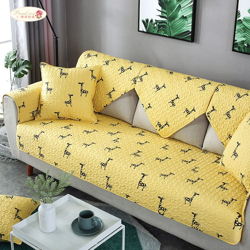

Simple modern living room sofa cushion Four Seasons General anti-skid cotton fabric art universal custom combination sofa cover