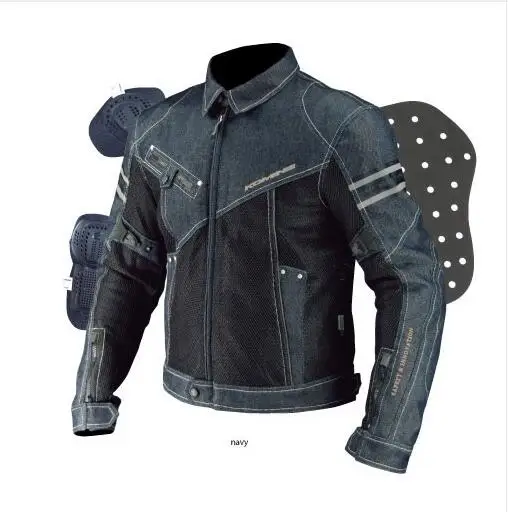 

2019 New KOMINE JK006 spring breathable Denim mesh racing ride high-performance drop resistance clothing motorcycle jacket