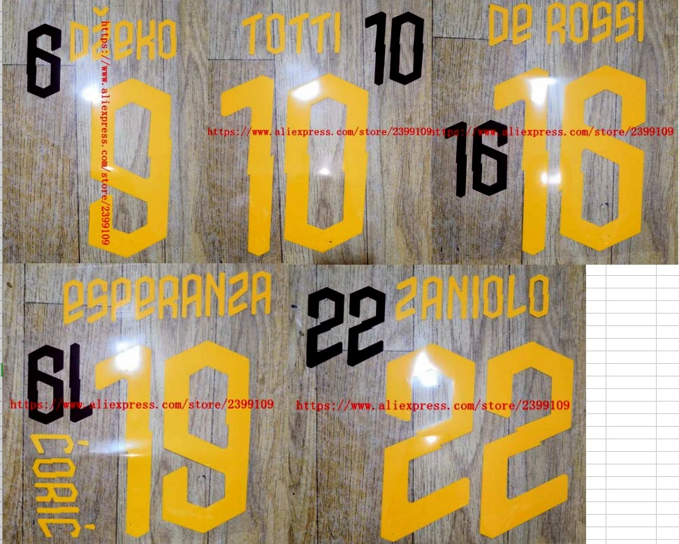2019-2020 home FLORENZI TOTTI DE.ROSSI KLUIVERT ваш значок с названиями  Дом и | Заплатки -33044089847