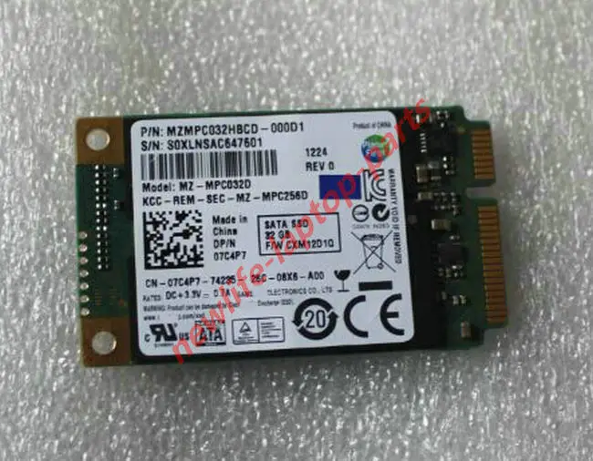 

for 14Z MSATA SSD 32G 7C4P7 07C4P7 MZMPC032HBCD MZMPC032HBCD-000D1 MZ-MPC032D test good free shipping