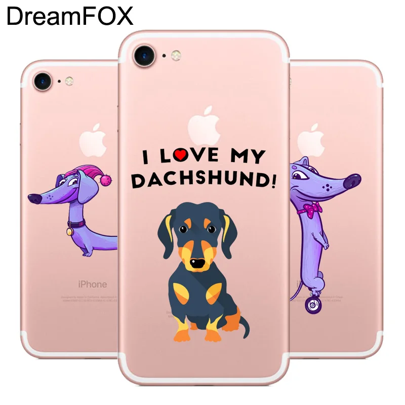 Beste DREAMFOX L465 Teckel Zachte TPU Silicone Case Cover Voor Apple iPhone XR XS Max 8X7 6 6 s plus 5 5 s SE 5C 4 4 s