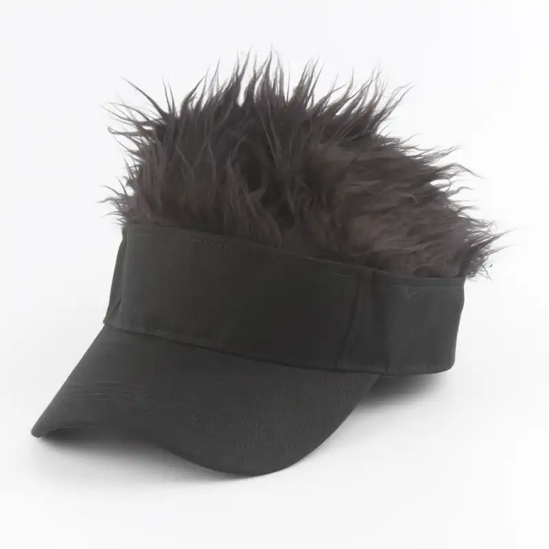 funny baseball caps with hair