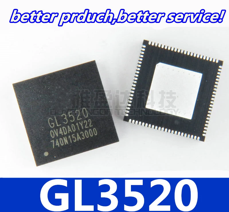 10 unids/lote GL3520 3520 QFN88 de alta velocidad USB3.0-HUB maestro IC CHIP