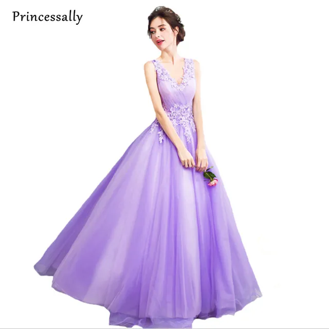 Lavender Purple Evening Dress Floor Length New Y V Neck The Bride Lavender Purple Evening Dress Floor Length New Y V Neck The Bride Princess Banquet Sweet