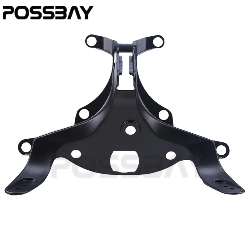 POSSBAY Алюминий Черный Верхняя Stay обтекателя cowling мотоцикл фара кронштейн для Yamaha YZF R1 2007 2008 07 08 Велосипедные фары