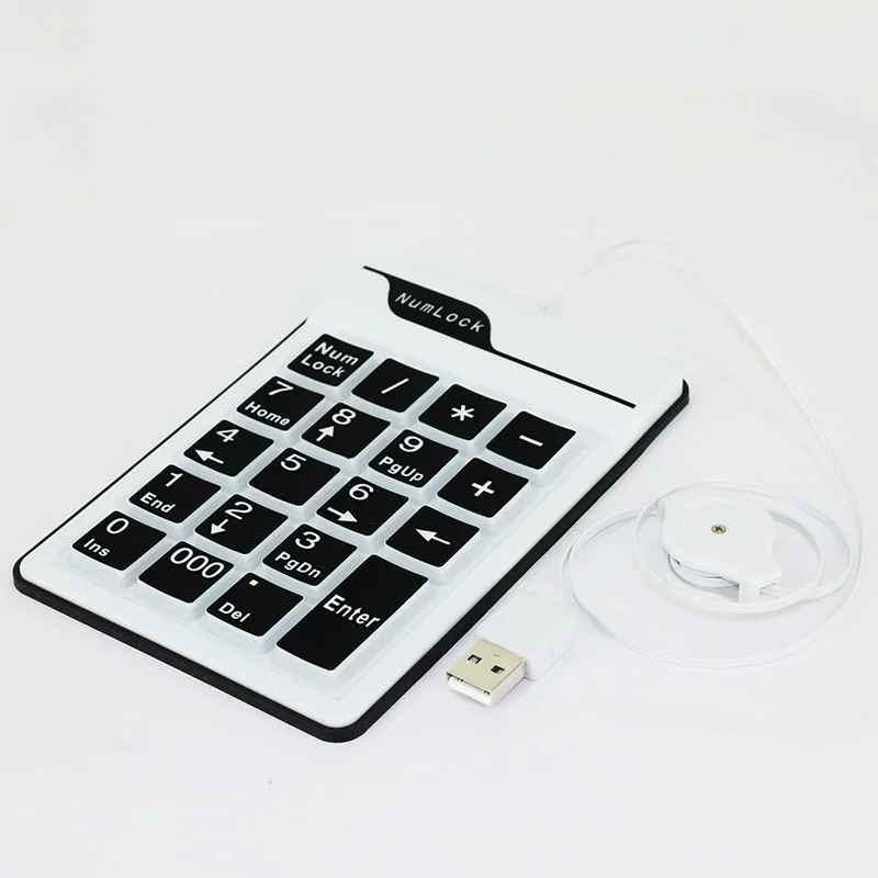JONSNOW Mini USB 19 клавиш силиконовая воздушная сенсорная цифровая клавиатура ультра