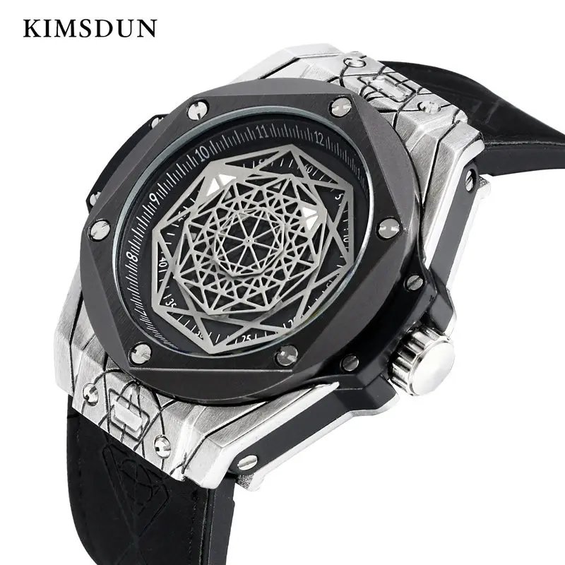 

KIMSDUN Men's Watches Quartz Watches Genuine Leather Strap Personalized Student Watch Waterproof Luminous Men Wristwatch Clock