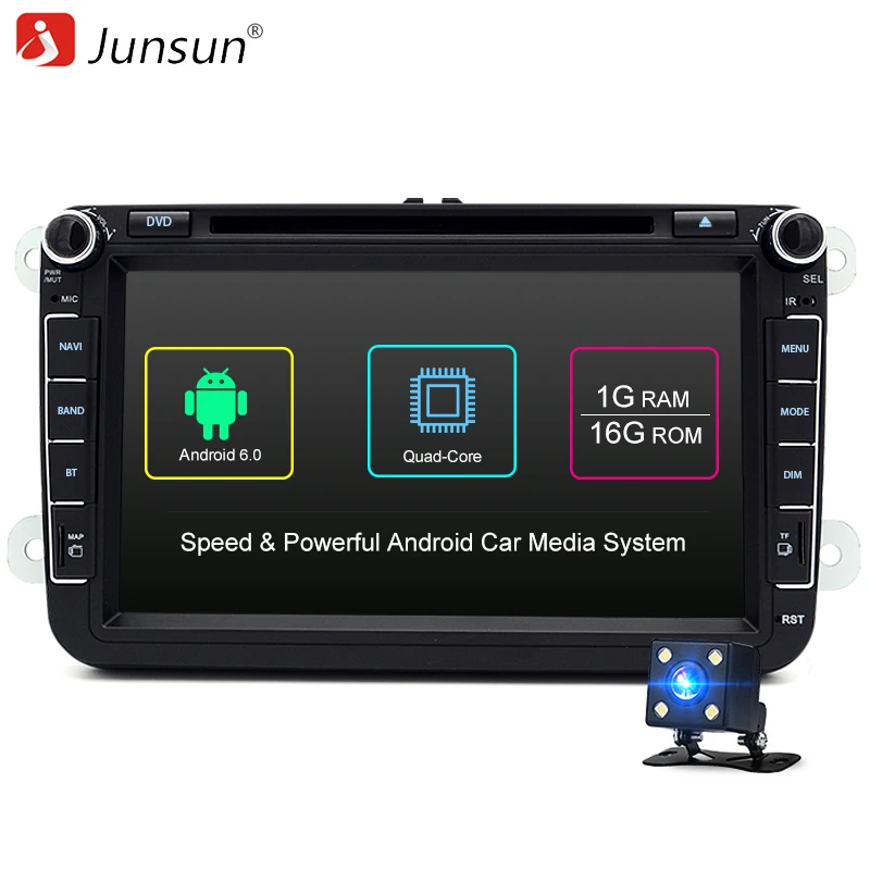 Junsun Car DVD Radio Player Audio 8 inch Android 6.0 GPS Navigation