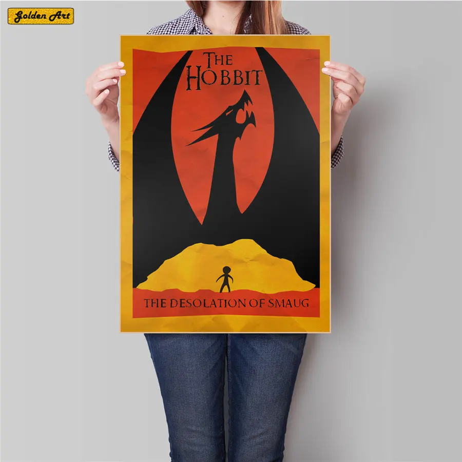 

Retro HOBBIT Movie poster Print vintage kraft paper painting antique wall sticker home decoration 45.5x31.5cm