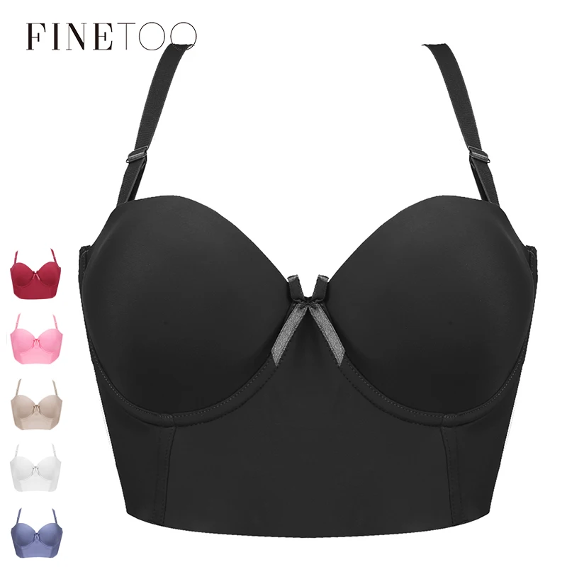  6 Colors Bra Push Up Underwear One-Piece Seamless Bra 1/2 Cup Sexy Bras For Women Adjustable Straps