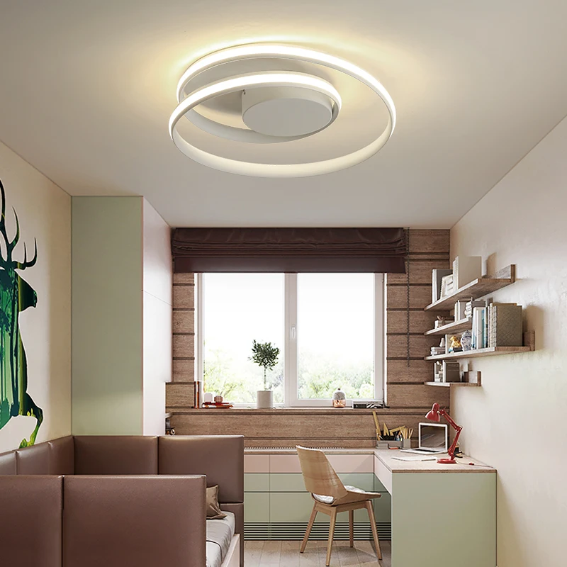 Потолочный светильник, алюминиевый подвесной светильник для спальни, гостиной, декоративный светильник для столовой, Домашний Светильник, современный светодиодный потолочный светильник