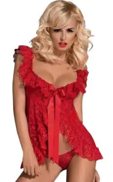 M L XL XXL 3XL 4XL 5XL 6XL размера плюс нижнее белье бренд сексуальное женское белье Горячая женская пижама Сексуальное Платье Костюм бебидолл большой размер - Цвет: red
