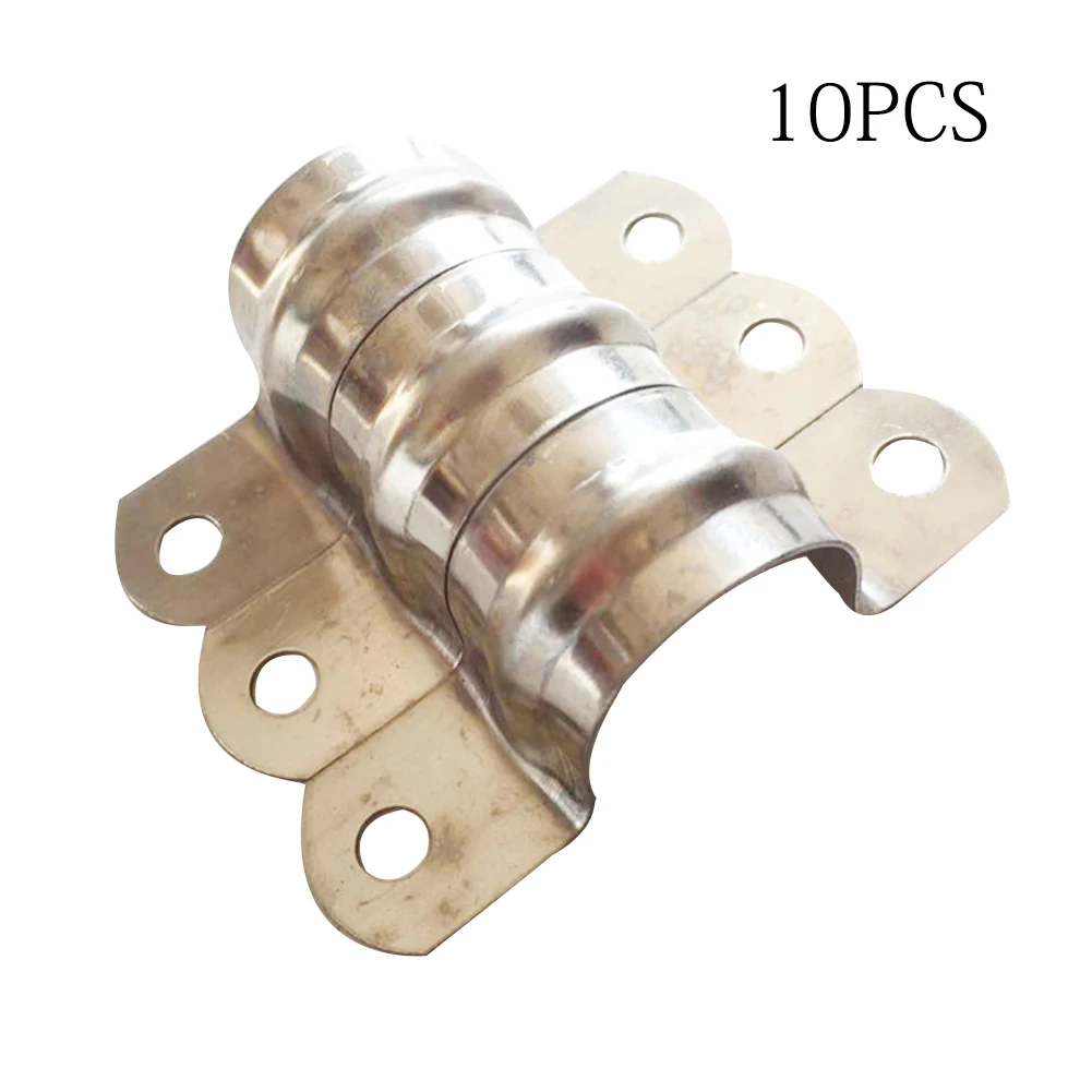 

10pcs Chemical Pipe Clamp Hose U Shape Garden Irrigation Stainless Steel Durable