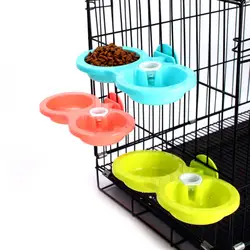 2019 Пластиковые домашние собаки кошки настенное блюдо миски кормушка для клетки Кормление полив нетоксичный материал большая собака