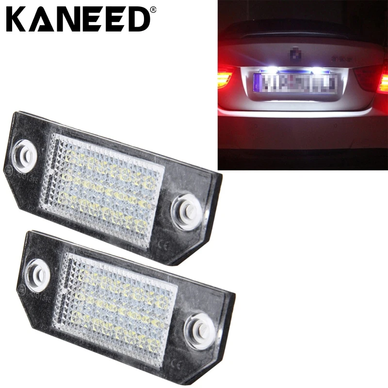 

License Plate Light For Ford Focus c-max 24 SMD-3528 LED Car Auto Number Plate Lamps Licence Lights For Ford Focus MK2
