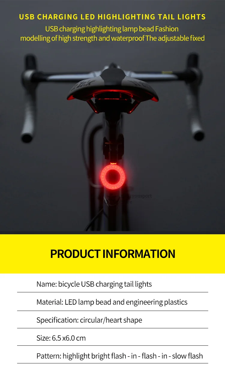 Discount DEROACE Bike Light Bicycle LED Taillight Safety Warning Light Mountain Bike Rear Light Lamp Usb Charging Creative Taillight 2 Discount DEROACE Bike Light Bicycle LED Taillight Safety Warning Light Mountain Bike Rear Light Lamp Usb Charging Creative Taillight 2