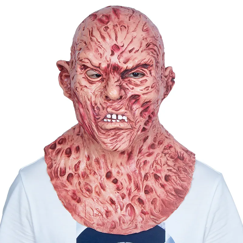 Высококачественный реалистичный костюм для взрослой вечеринки ужасная маска Deluxe Freddy Krueger маска страшный танцевальный карнавал косплей маска зомби - Цвет: x14098