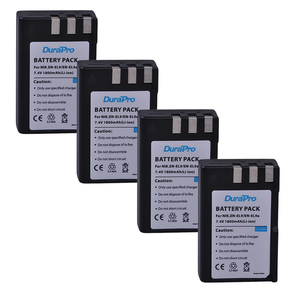Durapro 1800Mah En-El9 Enel9 Bateria En-El9A En El9 El9A Batteria Per Fotocamera Digitale Nikon En-El9A D40, D60, D40X, D5000, D3000