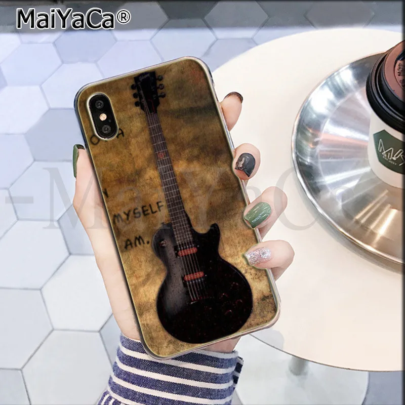MaiYaCa любовь гитара gibson музыка DIY Окрашенные красивые аксессуары для телефонов Чехол для iPhone 8 7 6 6S Plus X XS max 10 5 5S SE XR - Цвет: 7