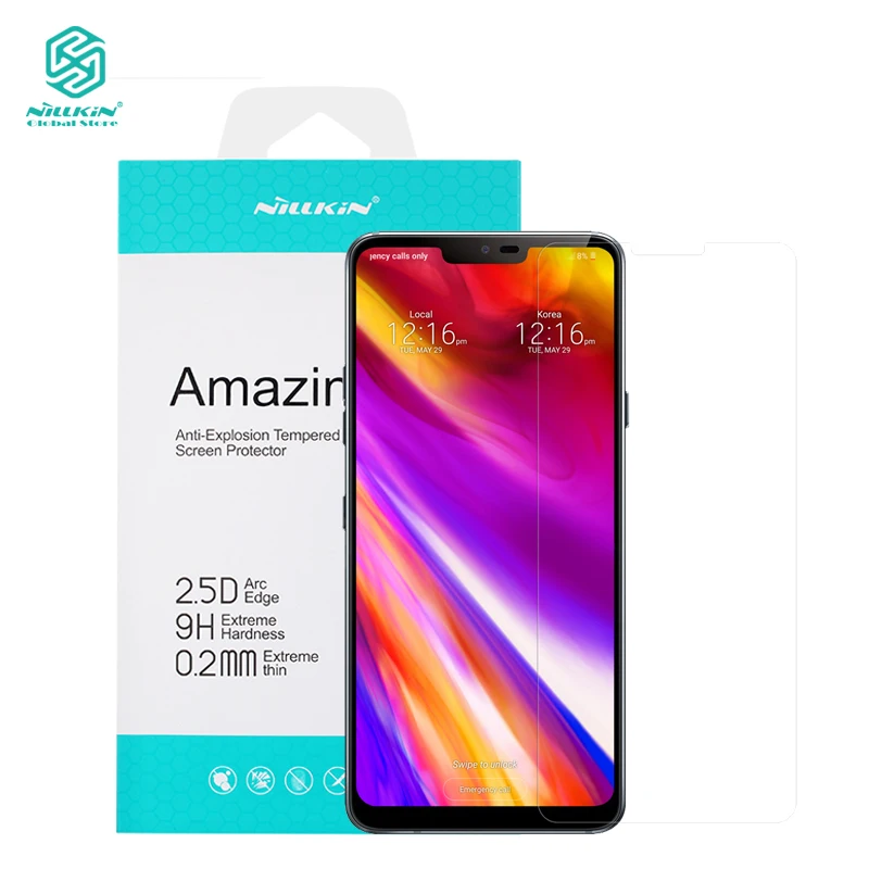 Nillkin glass for LG G7 ThinQ 0.2mm Anti-Explosion screen protector anti-scratch tempered glass film for LG G7 ThinQ