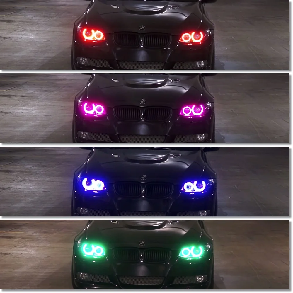 1 пара Wifi контроллер RGB СВЕТОДИОДНЫЕ ангельские глазки для BMW 2008 2010 E60 E61 LCI без