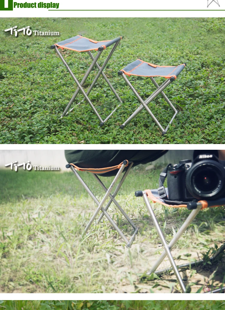 Tito Titanium Folding Chair Camping Chair Outdoor For Picnic And Hiking Portable Folding Chair Stool Ultra Light 185g