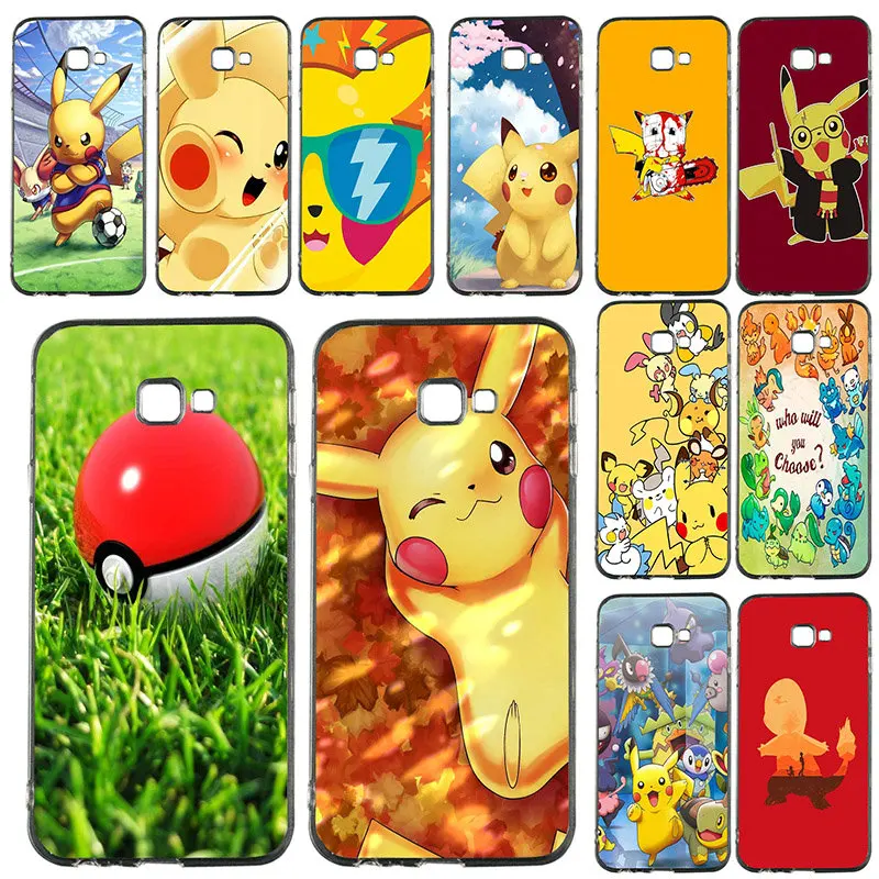 

For Samsung Galaxy J1 J2 J3 j4 J5 J6 J7 J8 A3 A5 A7 2018 2016 2017 Coque Bags Silicone Soft Phone Cases Anime Pikachus Pokemons