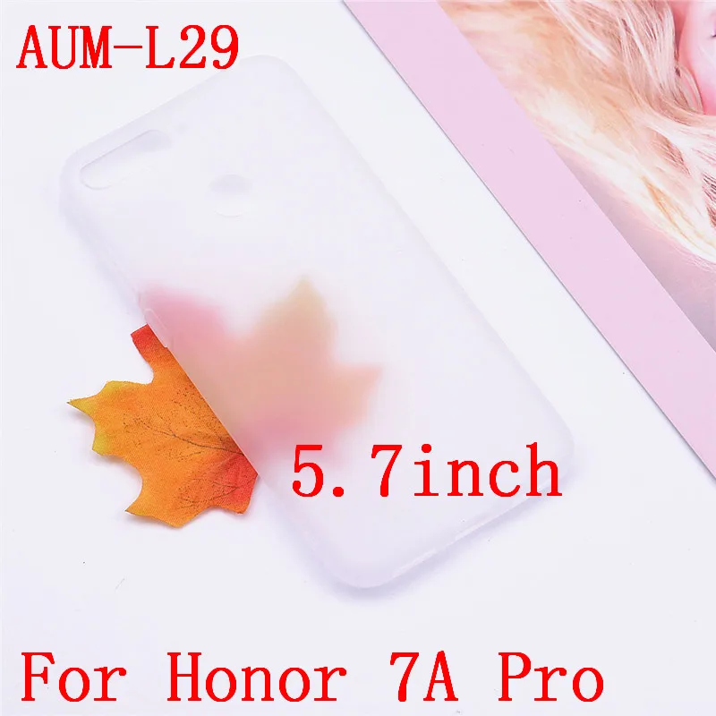 Для huawei Honor 7A Pro 5,7 чехол AUM-L29, Мягкий ТПУ силиконовый чехол для huawei Honor 7A DUA-L22 5,45, чехол, чехол для телефона s - Цвет: Transparent white