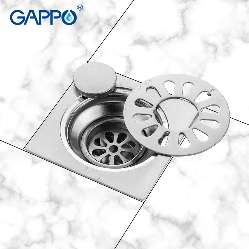 

GAPPO Drains overflow floor bathroom shower anti-odor strainers bathroom shower drainers bath stainers