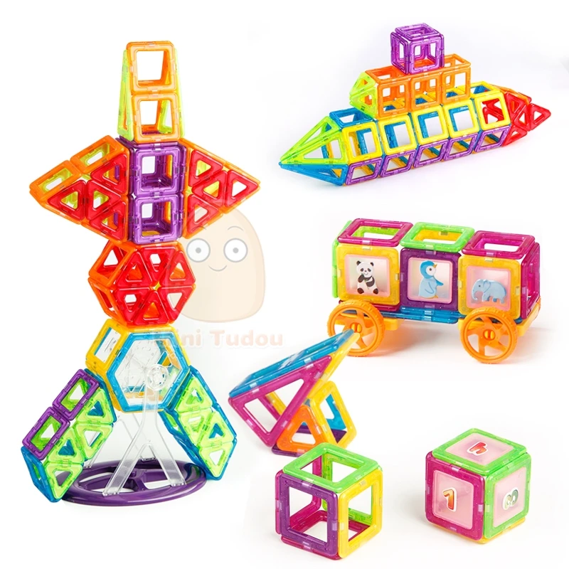 Новинка 200 шт. Мини магнитные блоки Строительные блоки игрушки Кирпичи магнит Конструктор 3D Diy игрушки для детей мальчиков и девочек