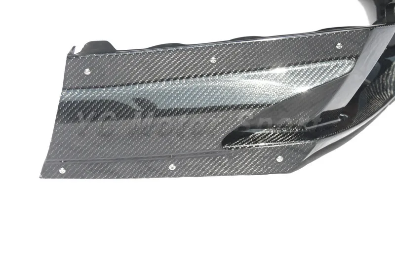 2008-2014 Nissan R35 GTR CBA DBA Varis '13 Ver. Style Rear Under Skirt Diffuser Lip Kit CF Glossy Finish (10).jpg