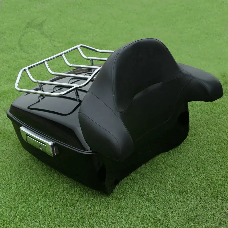 King para Motocicleta Traseiro para Motos Superior do Porta-malas Bolsa Encosto Harley Tour Trajes Pacote Turismo Road King Electra Street Glide 2010-2020 Estojo 9 Baú