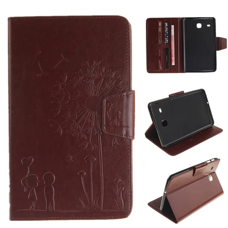 Lovers Dandelion For Samsung Galaxy Tab A 7.0 Case T377 SM-T377 Tablet Cover PU Leather +Soft TPU Flip Wallet Stand Embossing  (35)
