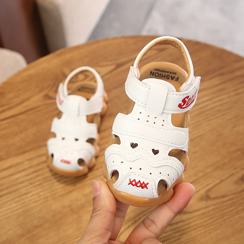 Quality Leather Sandals Boys Roman Kid Girl Sandals Summer Children Shoes Cover Toe Sport Style Beach Sandals For Toddler Boys