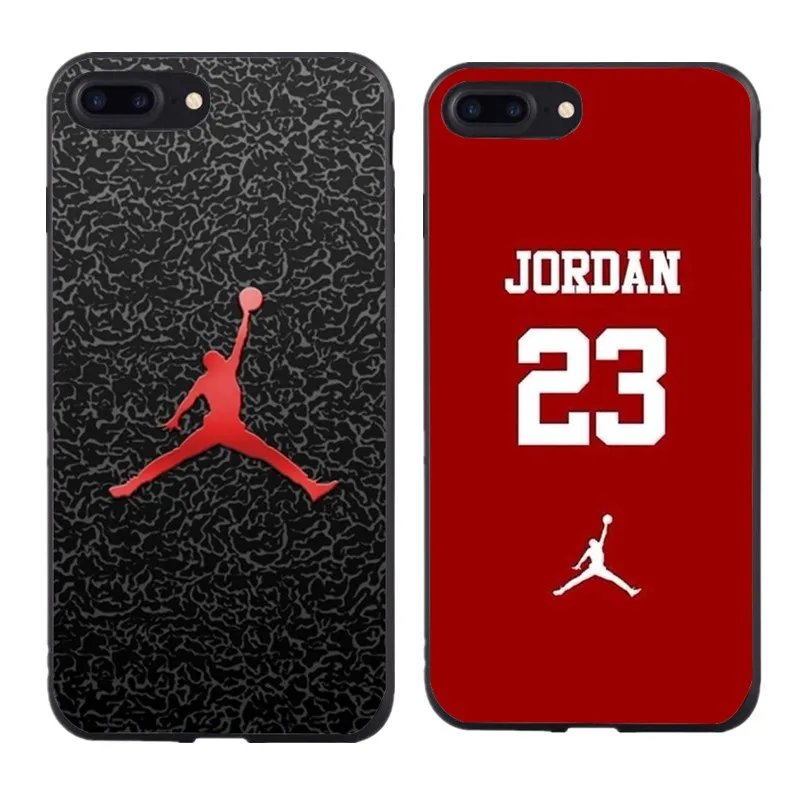 

For iPhone 7 8 Case Hot NBA Jordan 23 Fashion Basketball Soft TPU Hard PC Phone Cover For iPhone 6S 6 8Plus 7Plus 5S SE Coque
