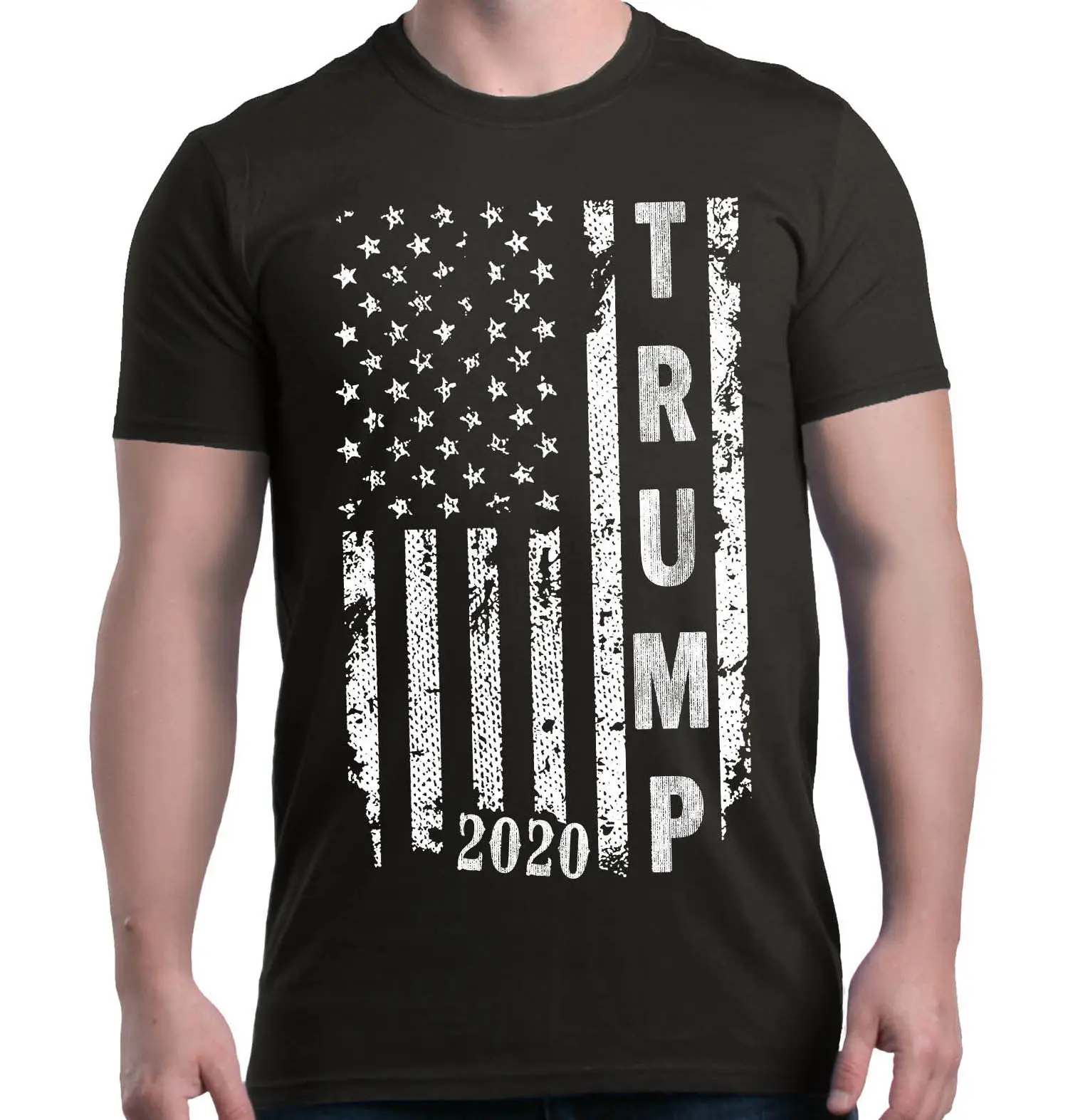 Трамп с флагом США Футболка Дональд Америка политические рубашки веселое Harajuku футболки