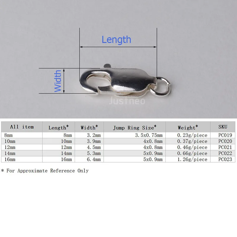 Sterling Silver Lobster Claw Clasp with 1 Open Jump Ring0