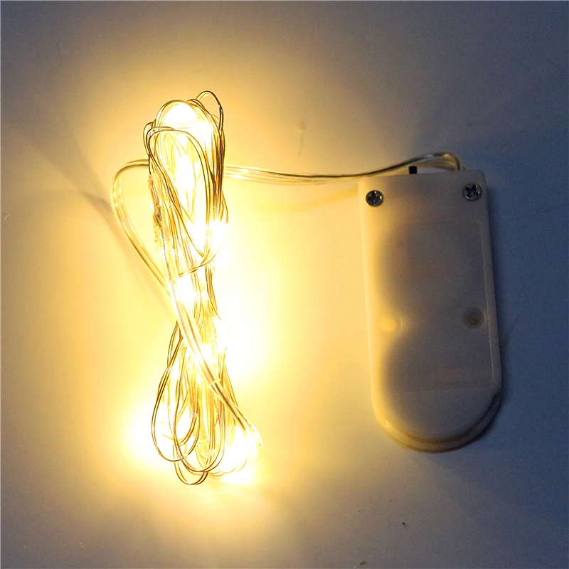 Micro Led Fairy Lights CR2032 Button Battery Operated 2M 20LEDS Sliver