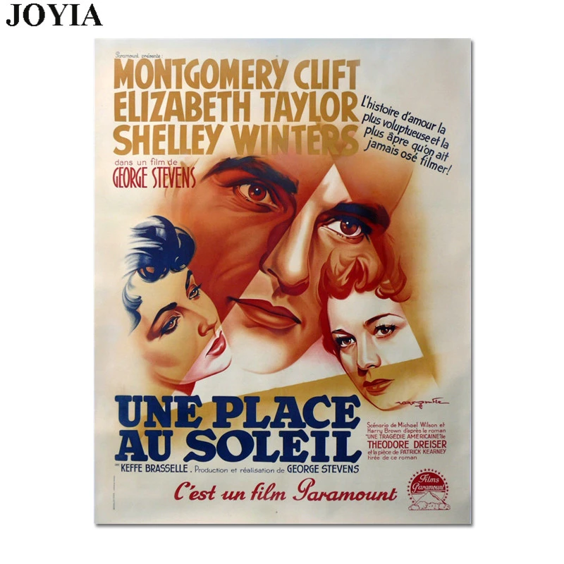 Classic Movie Poster 1990s Oscar Awards Film A Place In The Sun Fabric Picture Vintage Prints For Wall Decor No Frame Painting Calligraphy Aliexpress