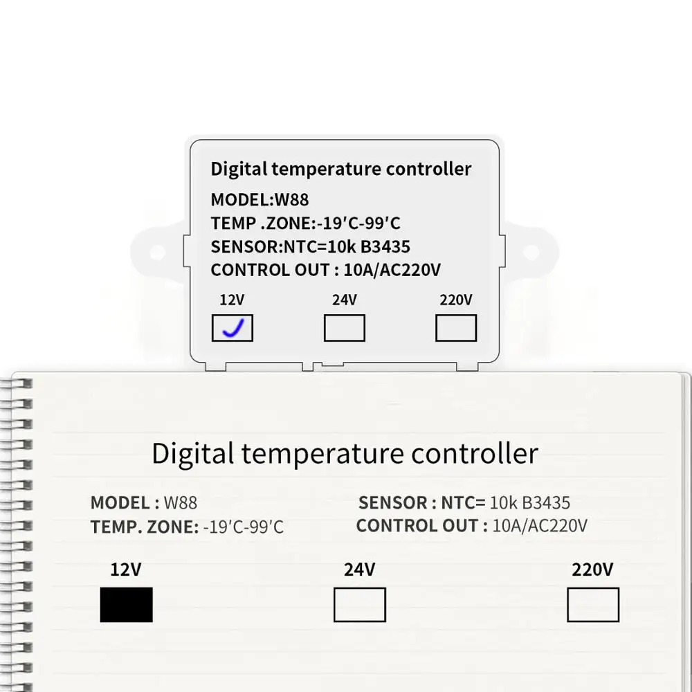 W88 110 В 220 В цифровой термостат контроль температуры Лер терморегулятор для инкубатора реле 10 а контроль нагрева охлаждения
