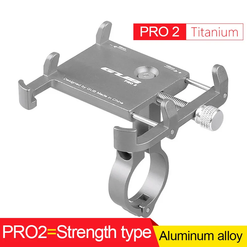 Металлический держатель для мобильного телефона с ЧПУ для велосипеда, MTB, горный велосипед, мотоцикл, руль, зажим, подставка, подходит для смартфонов 3,"-7,5" GUB - Цвет: Strength TITANIUM