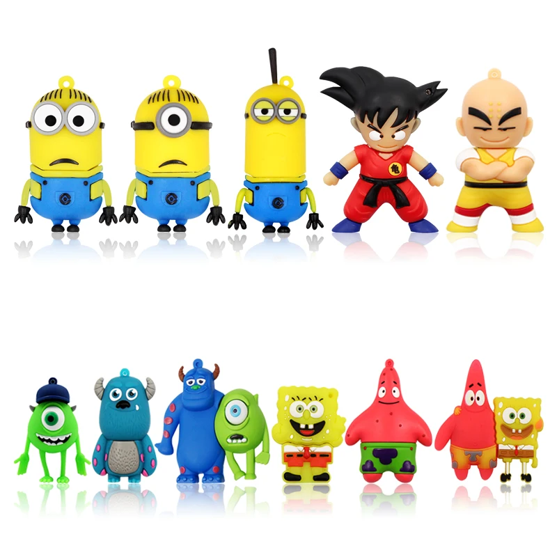 

NEW PEN GOKU 32GB minions 16G stick pendrive 8gb thumb 4g flash memory cartoon gift 8g key super bady hero 32G free shipping